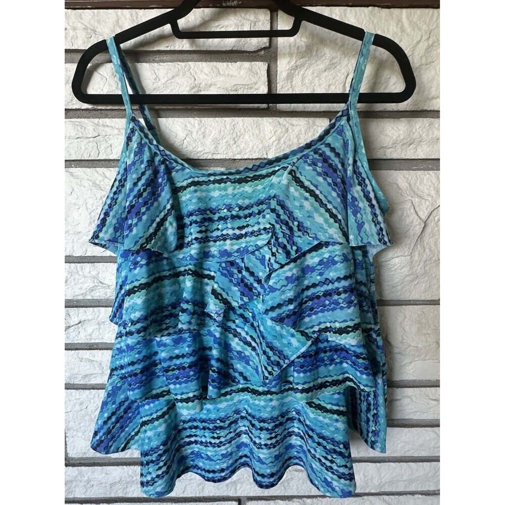 MIRACLESUIT Night Lights Tiering Up Tankini  Top Sz 6
